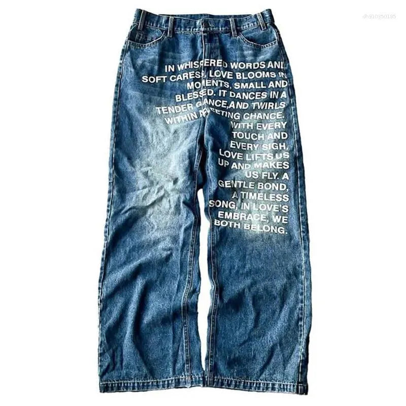 light-wash, baggy-fit denim jeans Blue