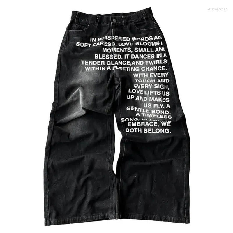 light-wash, baggy-fit denim jeans Black