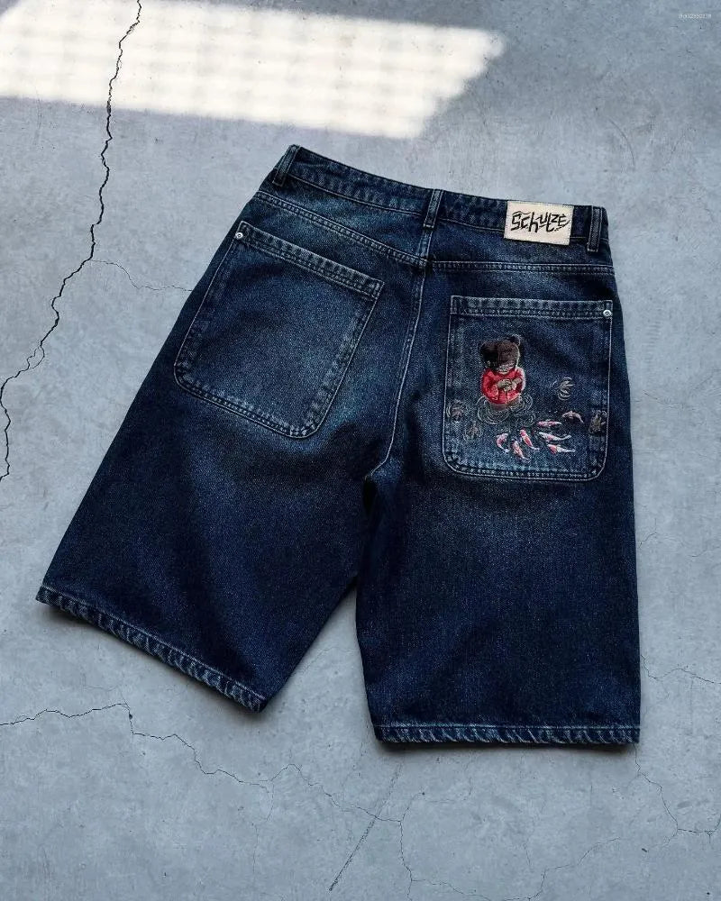 Koi Fish V2 Denim Jorts