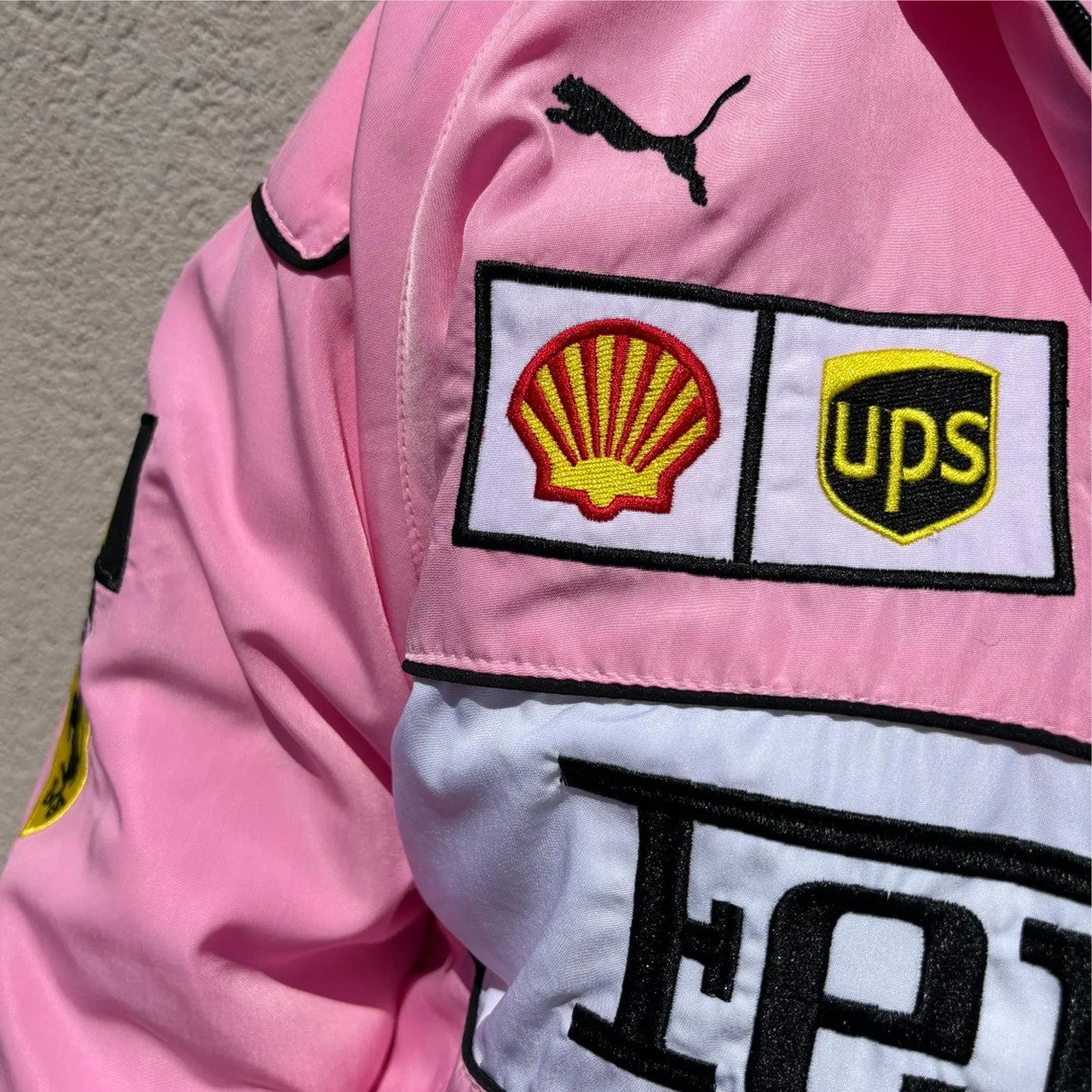 Pink Ferrari Racing Jacket